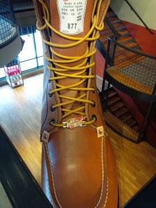 View of the World's Largest Boot from the mezzanine.